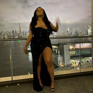 Sequin Maxi Evening Dress